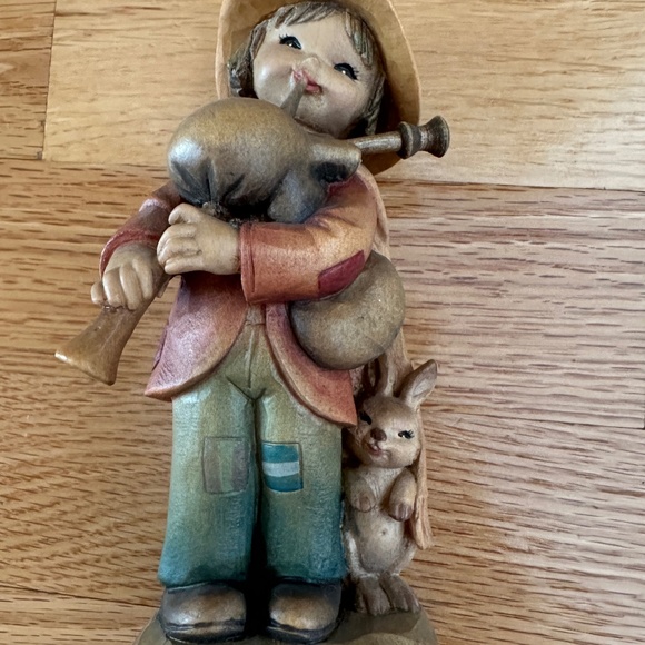 Anri Ferrandiz Jolly Piper 1981 Shepherd Horn Rabbit 1829/2250 - Picture 4 of 12